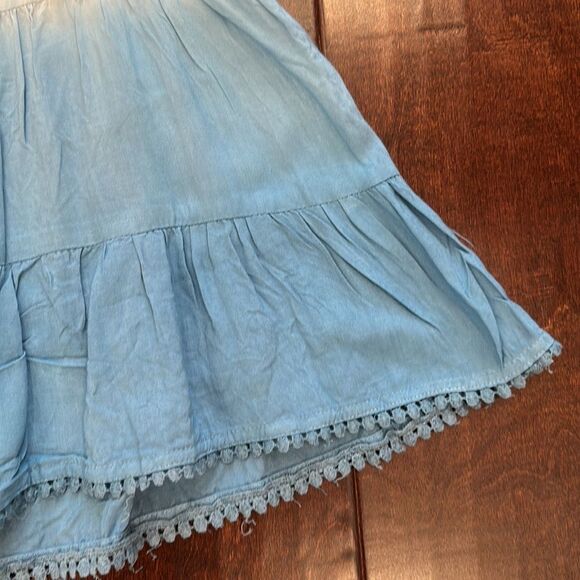 White and blue tie dye like blouse - Picture 5 of 7